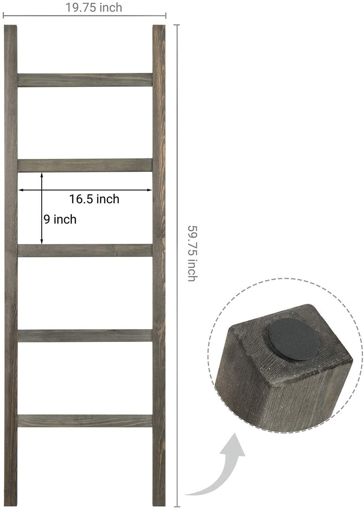 Blanket ladder dark online wood