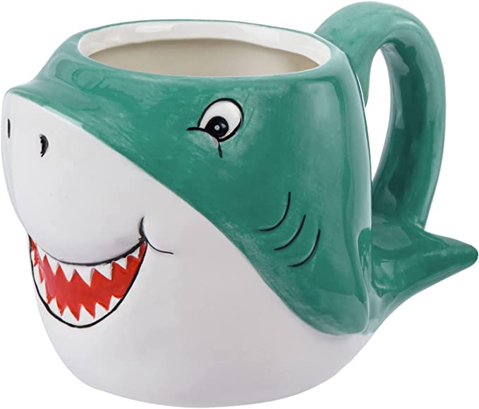 Teal Green Ceramic Dinosaur Cartoon Drinking Mug with Handle – MyGift