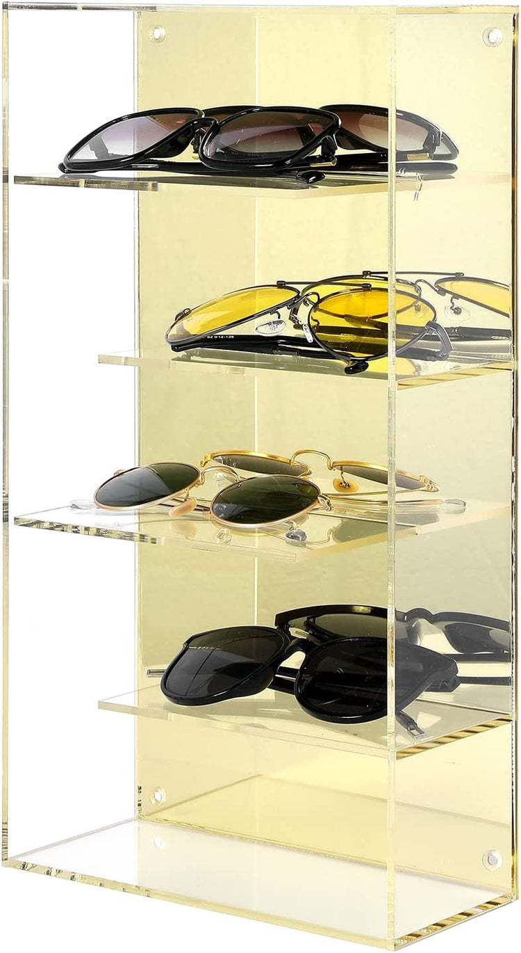 XL Shot Glass Shotglass Display Case Rack Holder Cabinet W/ Mirror