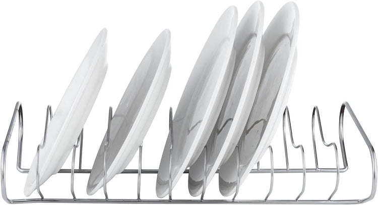 Chrome Plated Metal Kitchen Dish Storage Organizer and Drying Rack