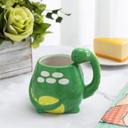 Adorable Deep Green Brontosaurus Dinosaur Cartoon Ceramic Coffee Mug-MyGift