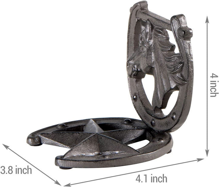 Horseshoe & Star Standing Toilet Paper Holder