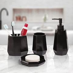  Essentra Home Matte Black Bathroom Accessory Set. Complete Set  Includes: Soap Dispenser with Gold Pump, Toothbrush Holder, Tumbler, and  Soap Dish : Home & Kitchen