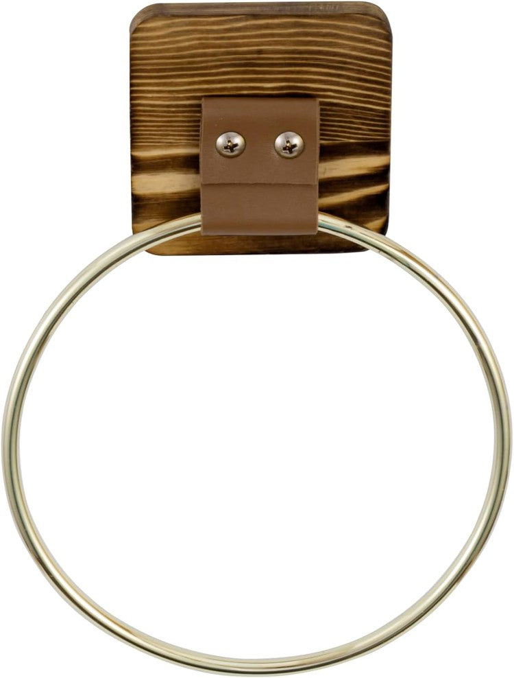 Wall Mounted Brass Metal Hand Towel Ring, Hanging Bathroom Towel Holde –  MyGift