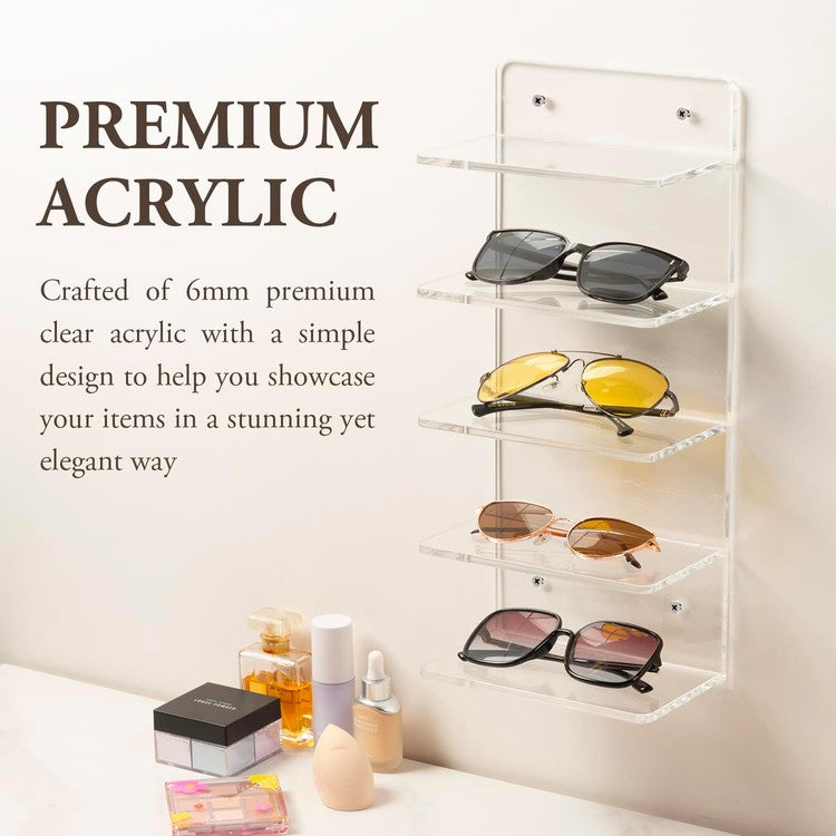 Clear Brass and Lucite Shelf and Hanging Rod Set - Storage