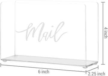 Premium Clear Acrylic Mail Holder Rack with Mail Script Writing – MyGift