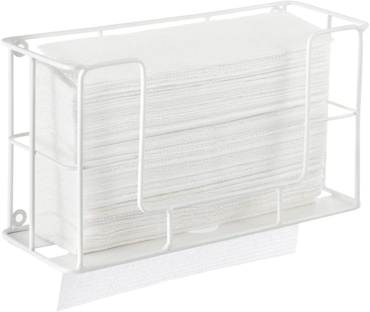 2X Magnetic Paper Towel Roll Holder Napkin Rack Dispenser White Kitchen  M4S3