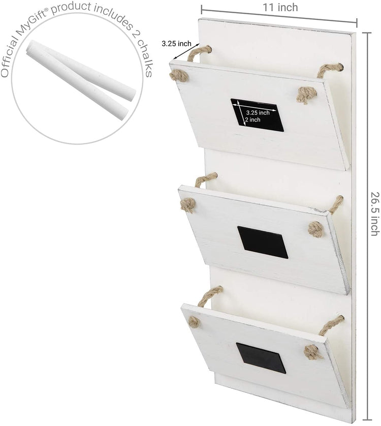 White mail discount organizer wall mount