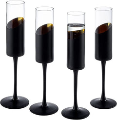 Toasting Drinking Glasses Cylindrical Drinkware, Champagne Flute Glass –  MyGift