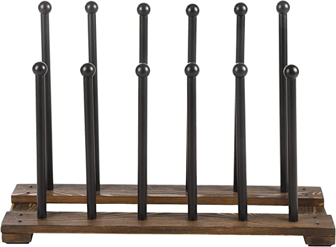 Modern Black Metal Freestanding Boot Rack Organizer, Shoe Storage Rack