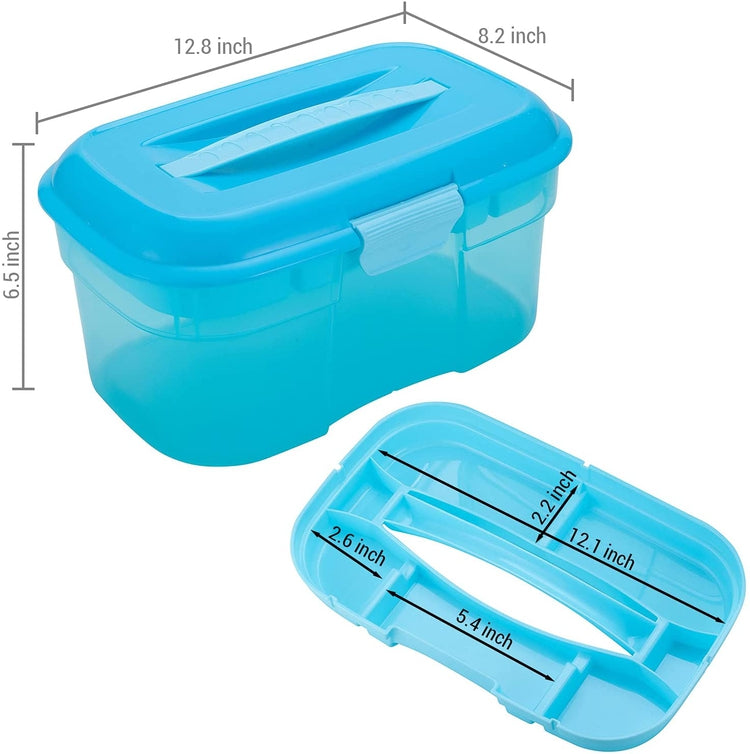 Heavy Duty Blue Plastic First Aid Kit Storage Bin, Arts and Crafts Car –  MyGift