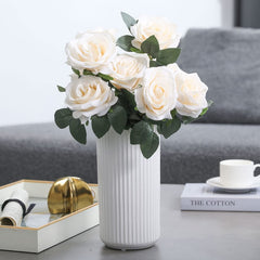 Fake white roses clearance in vase