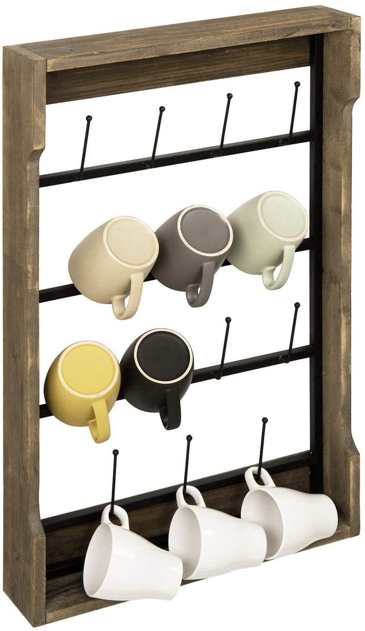 Wall Mounted Coffee Mug Holder Cup Rack K-cup Holder Shelf Storage