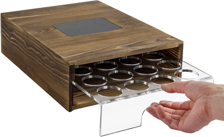 Bamboo Pod Holder Capsule Drawer-coffee Machine Stand 