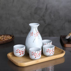 Glass Bamboo Sake Set