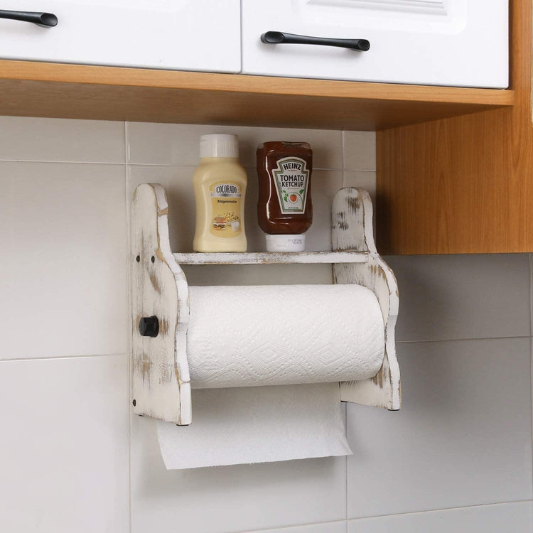Freestand Paper Towel Holder Bathroom Double Roll Paper Dispenser Tissue  Shelf