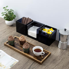 Acrylic Coffee & Tea Station Organizer with Wood Tray – MyGift