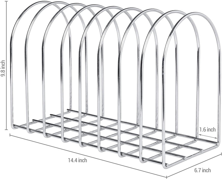 Desktop Silver Tone Metal Wire Arch Document Filing Storage Rack-MyGift