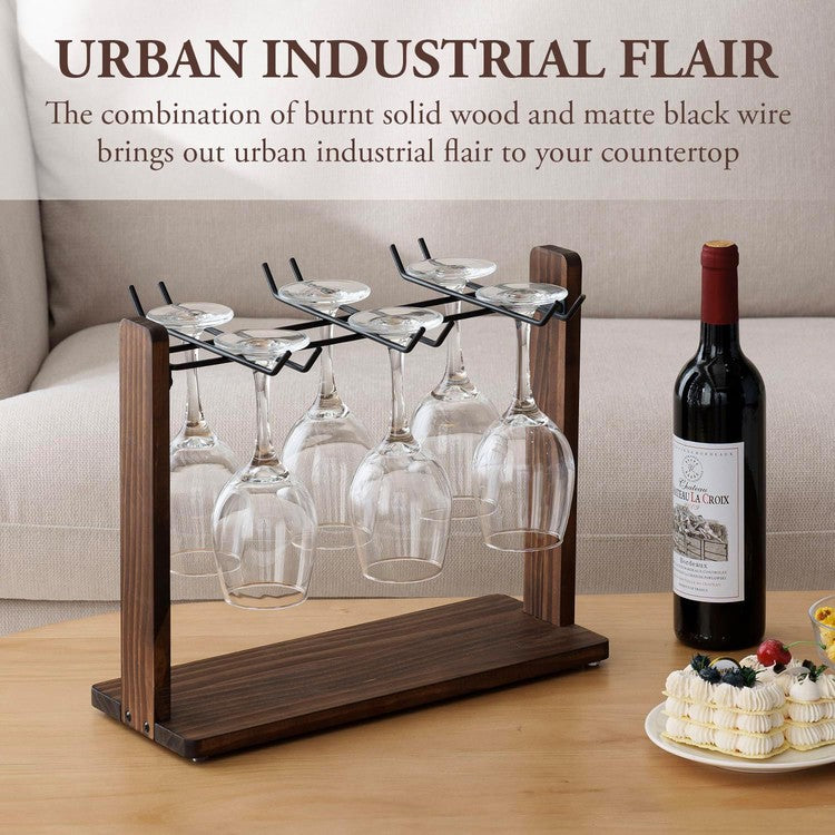 Functional Wine Glass Holder Hanging Under Shelf Goblet Drying Rack Under  Cabinet Kitchen Bar Supplies Stemware Storage Stand