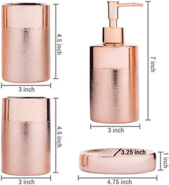 Rose Gold 4 Piece good bathroom set