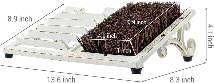 Heavy Duty Cast Iron Angled Shoe Scrubber for Porch, Outdoor Shoe Clea –  MyGift