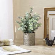 Indoor Artificial Plant for Decoration, Fake Potted Plant with Stone Style Planter Pot-MyGift