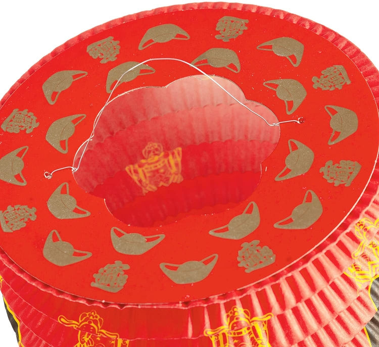 Set of 10, Traditional Chinese Paper Lantern Asian Red Party Hanging Lanterns Decorations-MyGift