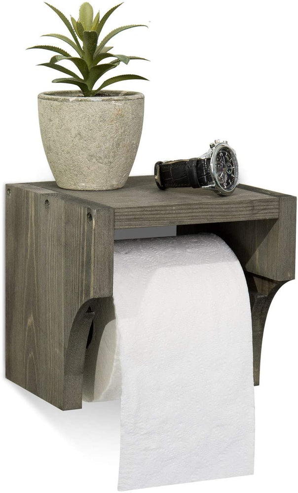 Shelf for Toilet Paper Toilet Paper Holder Bathroom Decor Bathroom Shelf  Toilet Paper Shelf Toilet Decor Wood Holder for Toilet Paper Honeycomb  (Grey)