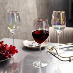 Melodious Ribbed Wine Glasses