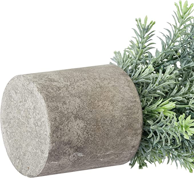 Indoor Artificial Plant for Decoration, Fake Potted Plant with Stone Style Planter Pot-MyGift