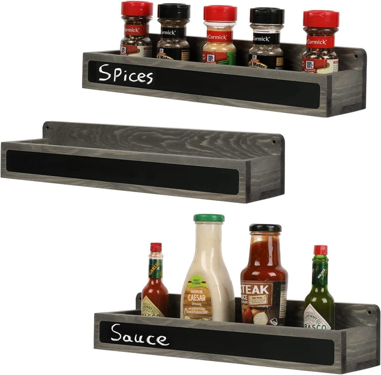 Wall Spice Racks, Kitchen Seasoning Organizer Display, Set of 3 – MyGift