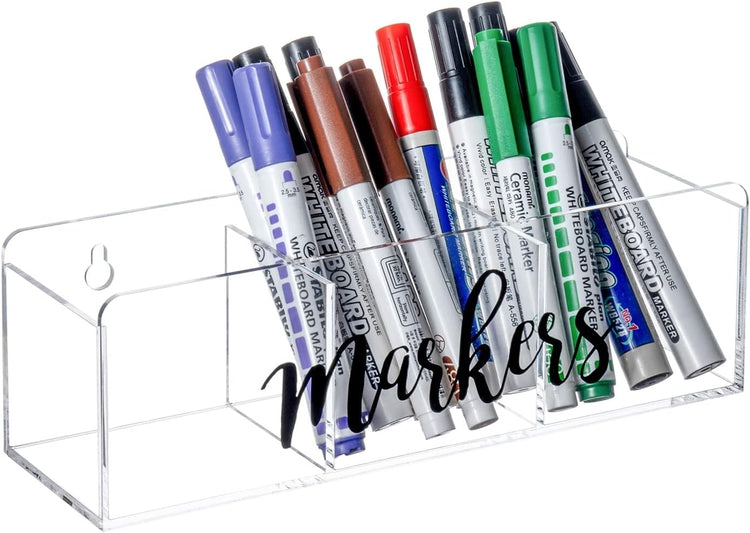 Clear Whiteboard Marker Holder with Black  Whiteboard marker holder,  Whiteboard marker, Dry erase