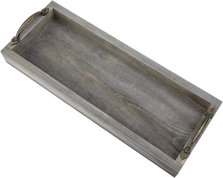 Vintage Gray Solid Wood Pan & Pot Organizer Rack – MyGift