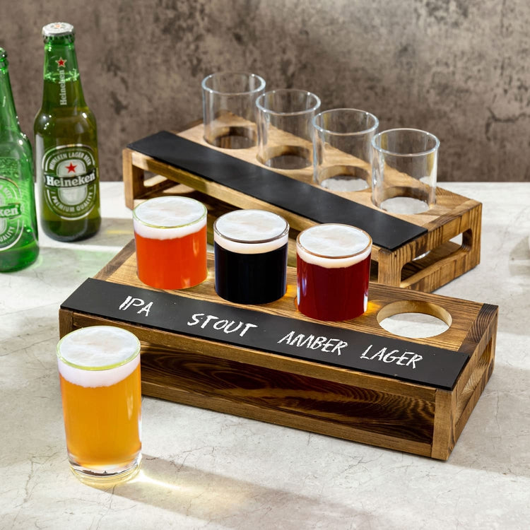 Personalized Beer Flight | Whiskey Flight | Beer Flight with Glasses | Beer Flight Set | store Custom Beer Flights | Christmas Gift