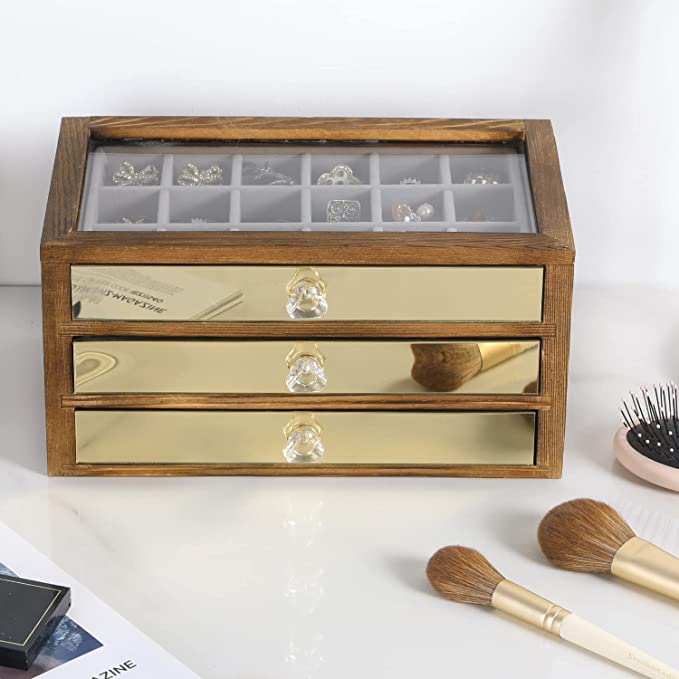 at Home 3-Tier Acrylic Drawer Jewelry Box