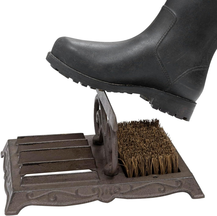 Heavy Duty Cast Iron Angled Shoe Scrubber for Porch, Outdoor Shoe Clea –  MyGift