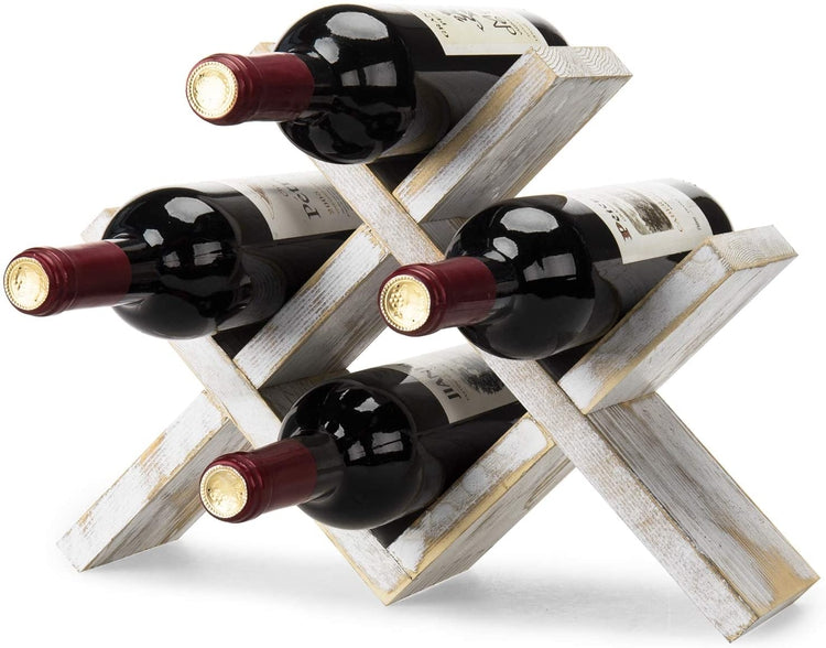 Rustic wine discount rack for counter