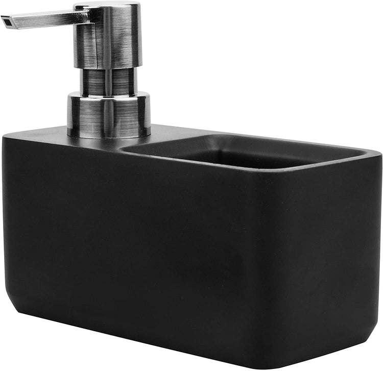 DISH SOAP DISPENSER WITH STORAGE - Black