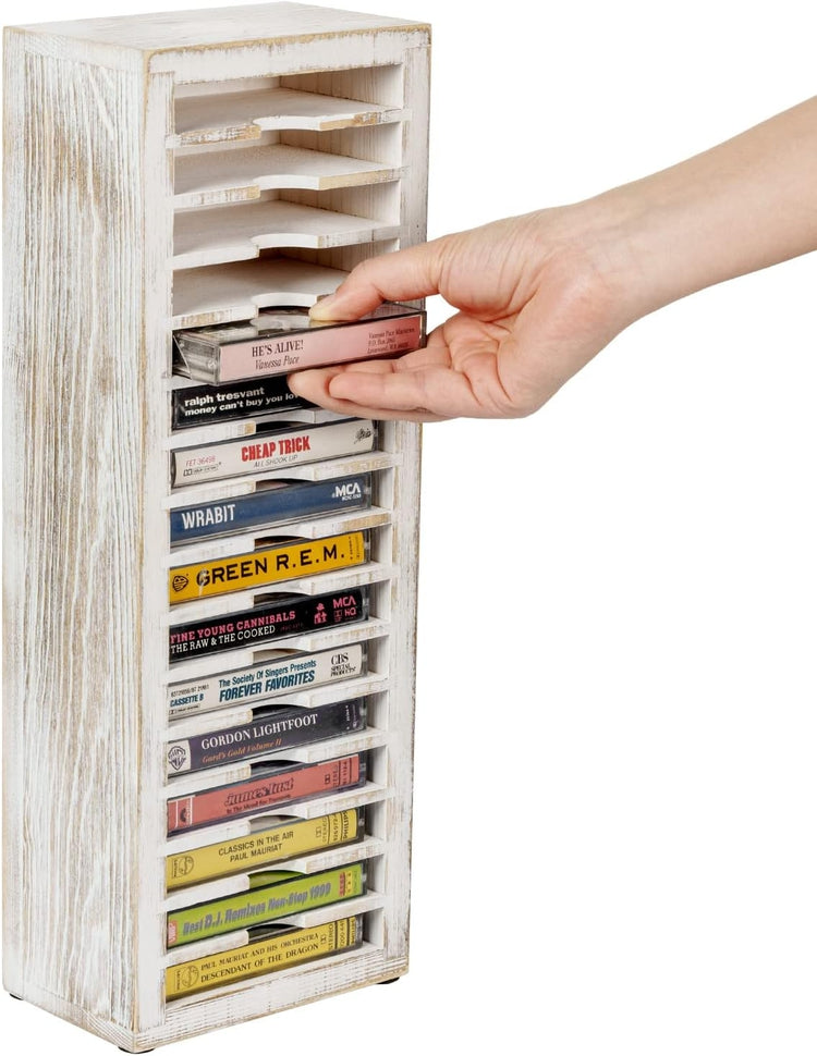 Radio Shack Vintage Cassette Tape Case Holder Storage 15 Tapes Organizer