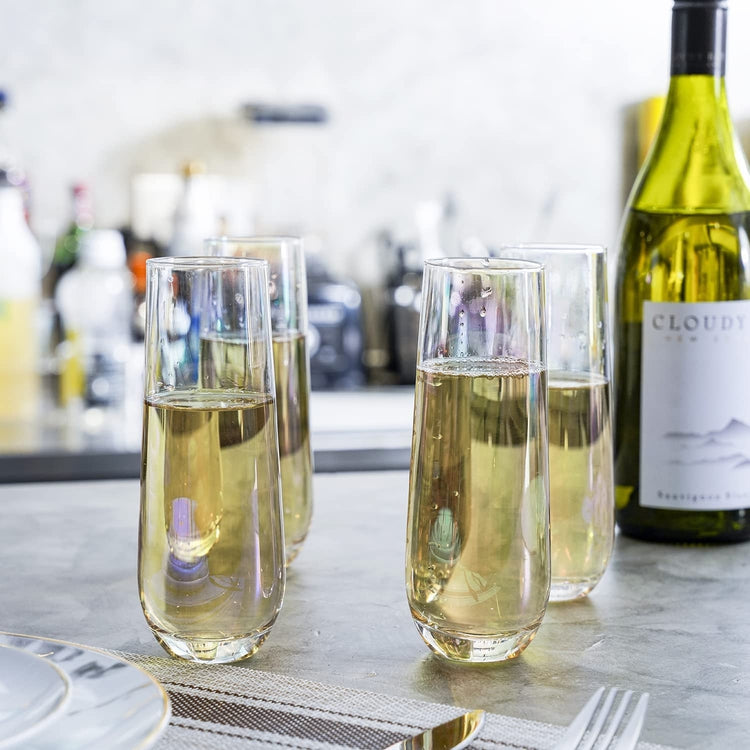 Copper Stemless Champagne Flute Glasses, Set of 4 – MyGift