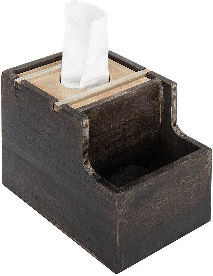 TISSUE BOX COVER, Wood Kleenex Holder, Square, Kitchen Bathroom, Wooden  distressed