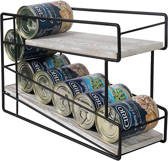 2-Tier Metal Wire Pantry Canned Food Dispenser