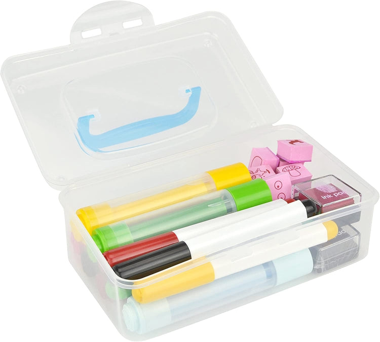 MyGift Clear Blue Multipurpose First Aid, Arts & Craft Storage Box