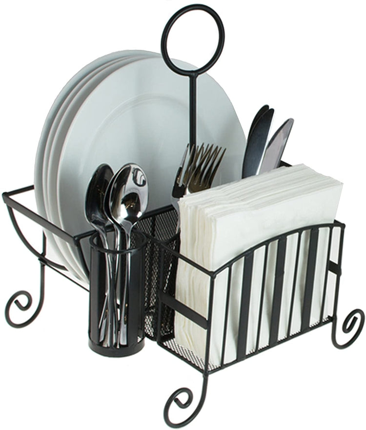 Picnic tote: a holder for paper plates and napkins. 
