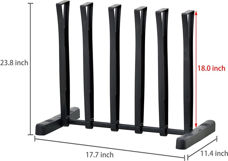Boot Rack for 3 Pairs of Tall Boots Organizer Black Standing Rack