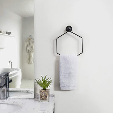 Wall Mounted Brass Metal Hand Towel Ring, Hanging Bathroom Towel