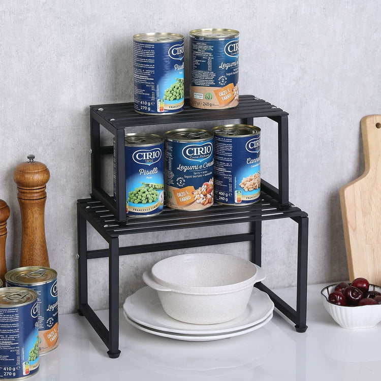 expandable stack-up rack counter organizer spice