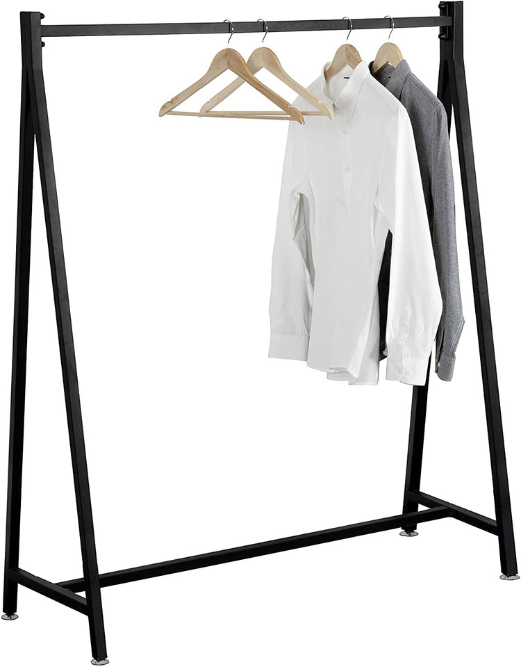 Heavy Duty Wooden Clothes Rail Garment Coat Rack Stand