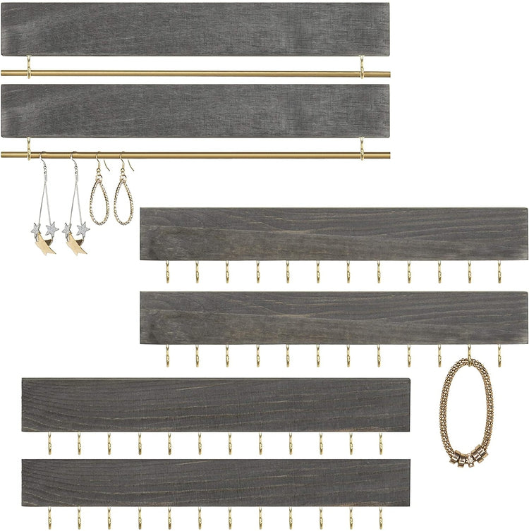 Jewelry Pegboard Organizer - Gray Necklace Rack Hanger - Grey - Wall Control