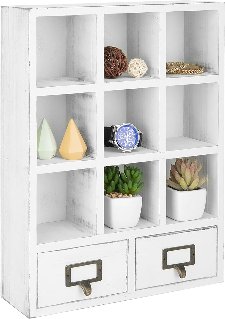  WUWEOT Shadow Box Display Shelf, 15 x 11.8 9-Slot